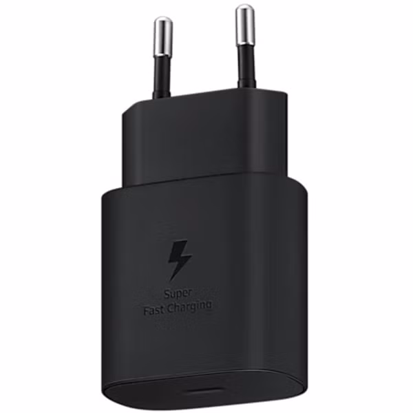 Samsung Originele USB-C naar USB-C kabel - 1.8 meter - 25 Watt + Originele Fast Charging Adapter USB-C Oplader - 25 Watt - Zwart
