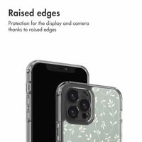 imoshion Design hoesje Apple iPhone 12 (Pro) - Smoke Green Flowers