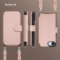 Selencia Riva Bookcase with MagSafe and phone strap Apple iPhone 17e / 16e - Old Pink