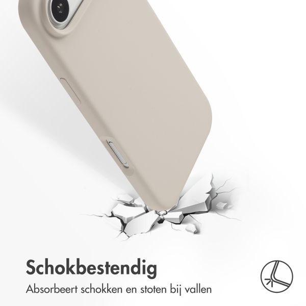 Accezz Liquid Silicone Backcover met MagSafe Apple iPhone Air - Stone