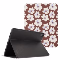 Selencia Vivid tablethoes Apple iPad Air 11 inch (2026) M4 / (2025) M3 / (2024) M2 / Air 5 (2022) / Air 4 (2020) - Choco Flower Pop