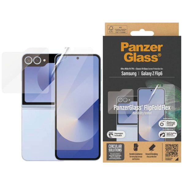 PanzerGlass Anti-Bacterial Case Friendly Screenprotector Samsung Galaxy Z Flip 6 / Flip 7 FE
