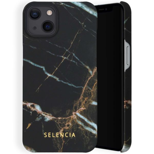 Selencia Maya Fashion Backcover iPhone 13 - Marble Black