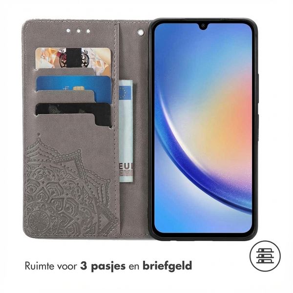 imoshion Mandala Bookcase Samsung Galaxy A35 - Grijs