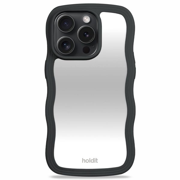 Holdit Wavy Case iPhone 15 Pro Max - Black / Mirror