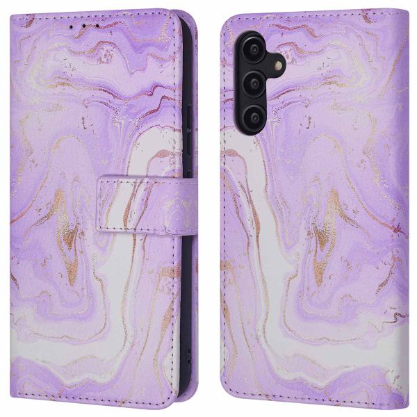 imoshion Design Bookcase Samsung Galaxy A14 (5G/4G) - Purple Marble