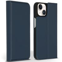 Accezz Premium Leather Slim Bookcase Apple iPhone 14 - Donkerblauw