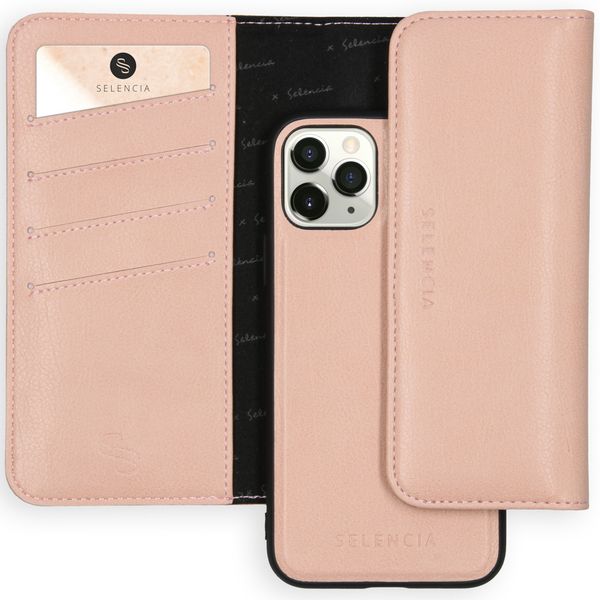 Selencia Eny Uitneembare Vegan Lederen Clutch iPhone 11 Pro - Roze