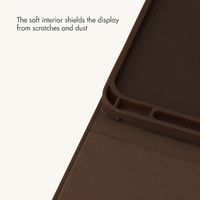 Selencia Croco Bookcase Apple iPad Air 11 inch (2026) M4 / (2025) M3 / (2024) M2 / Air 5 (2022) / Air 4 (2020) - Choco Brown