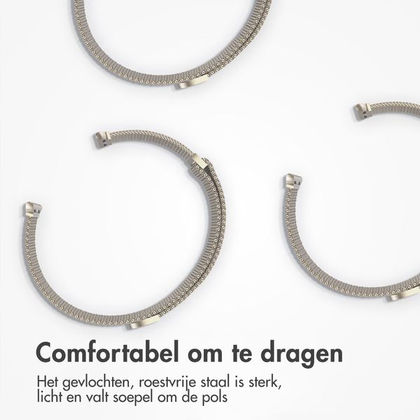 imoshion Milanees magnetisch bandje Apple Watch Series 1 - 9 / SE (38/40/41 mm) | Series 10 / 11 (42 mm) - Maat M - Champagne Gold