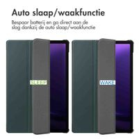 imoshion Trifold Bookcase Samsung Galaxy Tab S10 Lite / S9 11.0 inch / Tab S10 FE / S9 FE 10.9 inch - Donkergroen