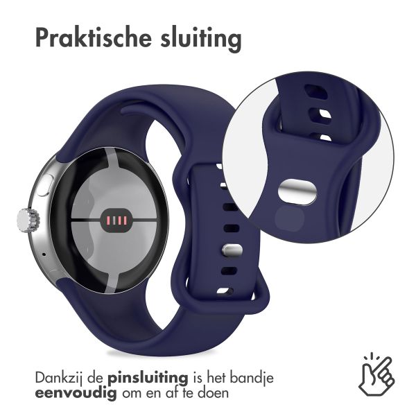 imoshion Siliconen⁺ bandje Google Pixel Watch / Watch 2 / Watch 3 / Watch 4 (41 mm) - Maat L - Donkerblauw