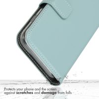 Selencia Echt Leren Bookcase Google Pixel 8a - Air Blue