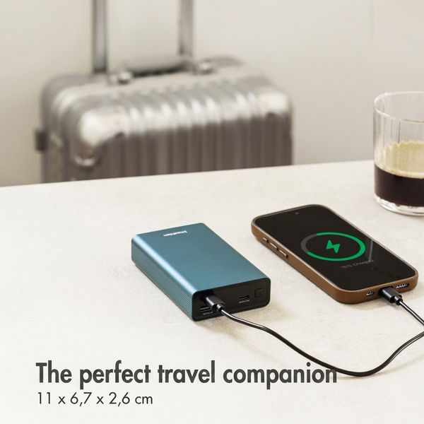imoshion Ultra Series Aluminium Powerbank 20,000 mAh - Quick Charge and Power Delivery - Petrol Green