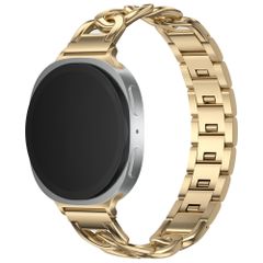 Selencia Chain bandje Samsung Galaxy Watch 9 (40/44mm) / Watch 8 (40/44mm) / Classic (46mm) - Goud