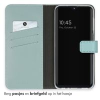 Selencia Echt Lederen Bookcase Samsung Galaxy A23 (5G) - Air Blue