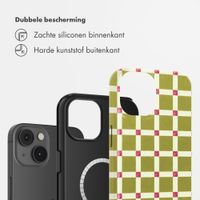 Selencia Vivid Backcover met MagSafe Apple iPhone 14 - Check This Olive