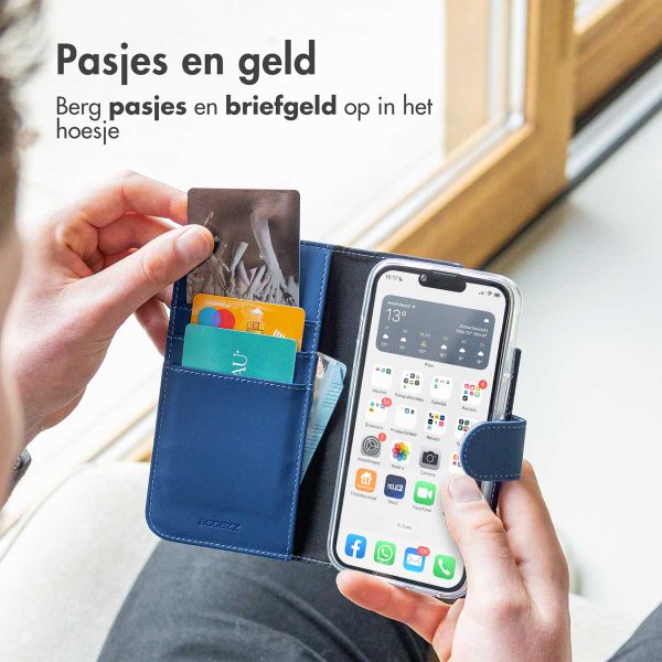 Accezz Wallet Softcase Bookcase iPhone 14 Pro - Donkerblauw