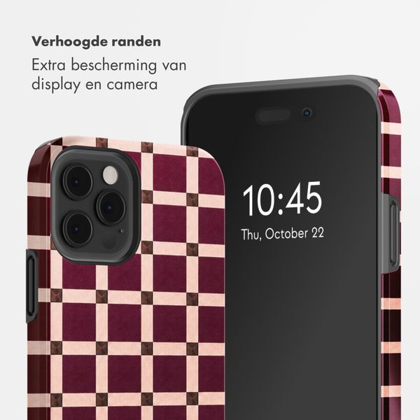 Selencia Vivid Backcover Apple iPhone 12 (Pro) - Check This Burgundy