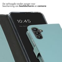 Selencia Echt Leren Bookcase Samsung Galaxy A34 (5G) - Lichtblauw