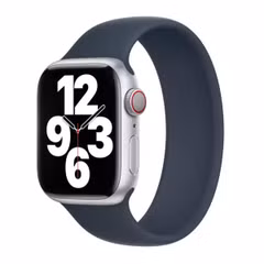 Apple Siliconen solobandje Apple Watch | 38/40/41/42 mm - Maat 2 - Storm Blue