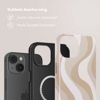 Selencia Vivid Tough Backcover met MagSafe iPhone 14 - Desert Waves Beige