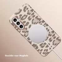Selencia Sabi Backcover Panterprint met MagSafe Samsung Galaxy A56 - Soft Ivory