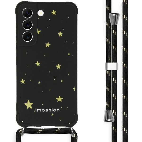 imoshion Design hoesje met koord Samsung Galaxy S22 - Sterren - Goud