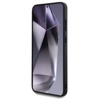 Guess 4G Metal Logo Glitter Backcover Samsung Galaxy S25 - Zwart