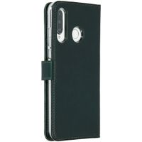 Selencia Echt Leren Bookcase Huawei P30 Lite - Groen