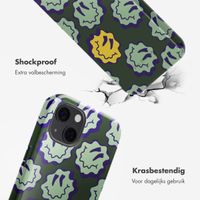 Selencia Vivid Backcover met MagSafe Apple iPhone 13 - Wavy Smiley Green