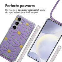 imoshion Design hoesje met koord Samsung Galaxy S24 - Tropical Violet Flowers Connect