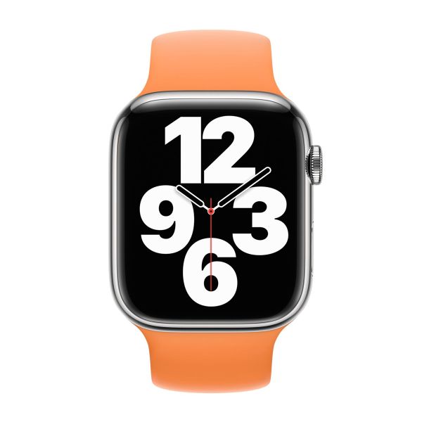 Apple Siliconen solobandje Apple Watch | 44/45/46/49 mm - Maat 7 - Marigold