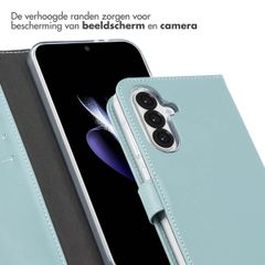 Selencia Echt Leren Bookcase Samsung Galaxy A36 / A56 - Air Blue