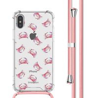 imoshion Design hoesje met koord iPhone Xs / X - Crab Watercolor