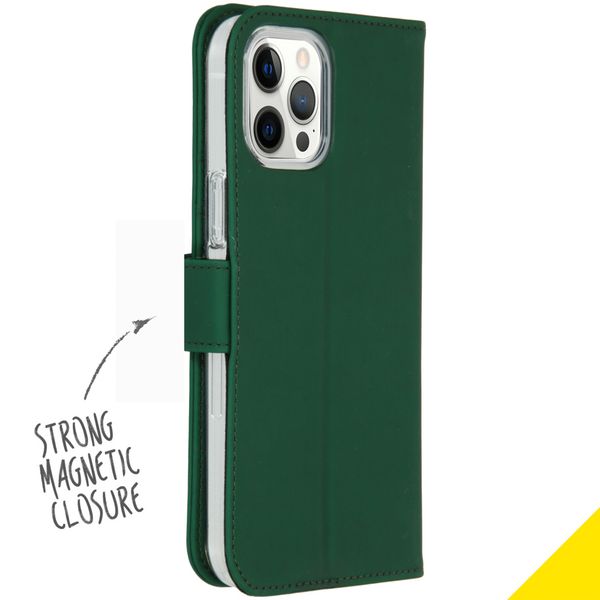 Accezz Wallet Softcase Bookcase Apple iPhone 12 Pro Max - Groen