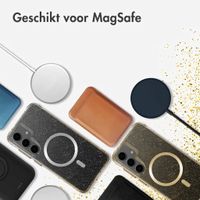 imoshion Clear Glitter Backcover met MagSafe Samsung Galaxy S25 Plus - Zilver