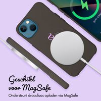 Gepersonaliseerd Color Backcover MagSafe met afneembaar koord en naam  iPhone 13 - Black Coffee