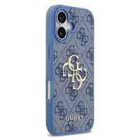 Guess 4G Metal Logo Backcover Apple iPhone 17 - Blauw