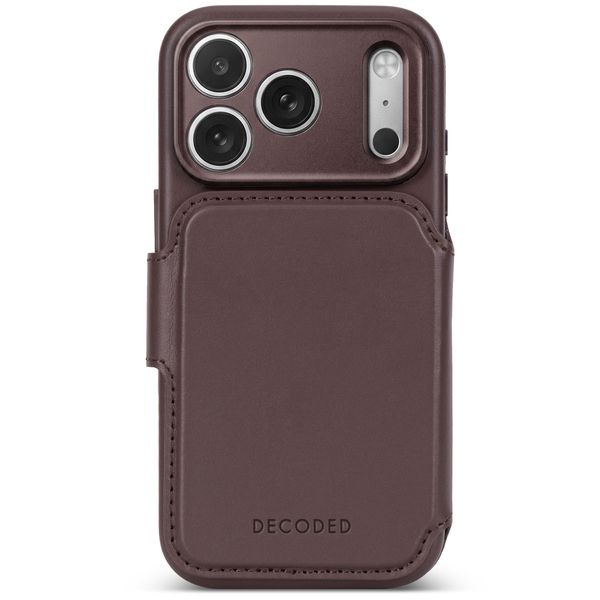 Decoded 2 in 1 Leather Detachable Wallet MagSafe Apple iPhone 18 Pro / 17 Pro - Chocolate Brown