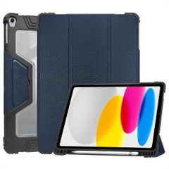 Accezz Rugged Trifold Bookcase Apple iPad 11 (2025) 11 inch A16 / iPad 10 (2022) 10.9 inch - Donkerblauw