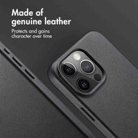 Accezz Leather Back Cover with MagSafe Apple iPhone 15 Pro Max - Onyx Black
