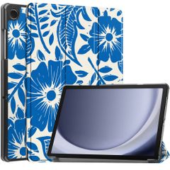 imoshion Design Trifold Bookcase Samsung Galaxy Tab A11 Plus / A9 Plus - Flower Tile