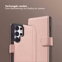 Selencia Riva Bookcase met MagSafe en Koord Samsung Galaxy S25 Ultra - Old Pink