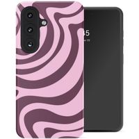 Selencia Vivid Backcover met MagSafe Samsung Galaxy S26 Plus - Wavy Swirl Pink Plum