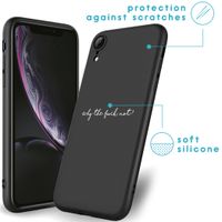 imoshion Design hoesje iPhone Xr - Why The Fuck Not - Zwart