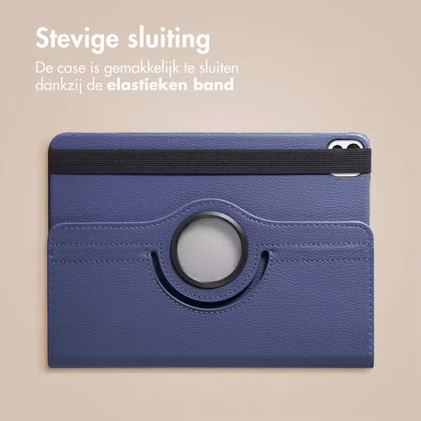 imoshion 360° draaibare Bookcase Apple iPad Pro 11 (2025) M5 / (2024) M4 - Donkerblauw