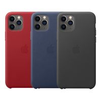 Apple 3 Pack Leather Backcover iPhone 11 Pro - Red + Midnight Blue + Black