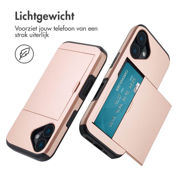 imoshion Backcover met pasjeshouder Apple iPhone 16 - Rosé Goud