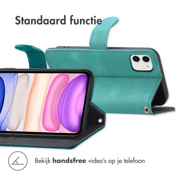imoshion Bookcase met koord Apple iPhone 11 - Turquoise